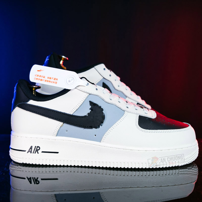 Nike Air Force 1 Custom White Black Blue - An Chương Shoes